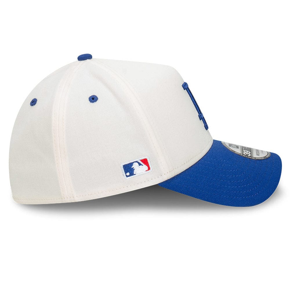 New Era 39THIRTY Cut N Paste A-Frame Stretch Fit Cap Los Angeles Dodgers - Chrome White / Royal