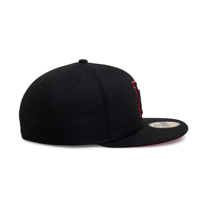 New Era 59FIFTY Black Pop Fitted Cap Los Angeles Dodgers - Black / Red