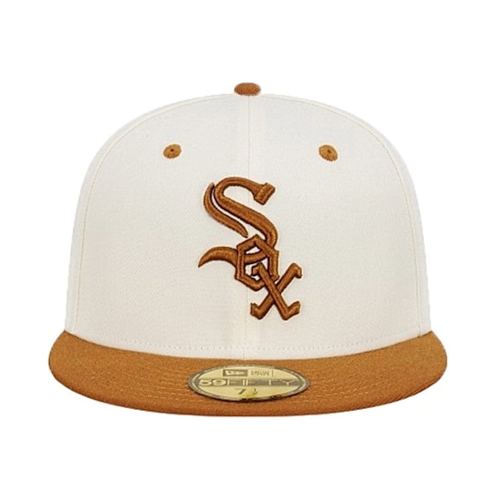 New Era 59FIFTY Peanut Butter Toast Fitted Cap Chicago White Sox - Chrome White / Toasted Peanut