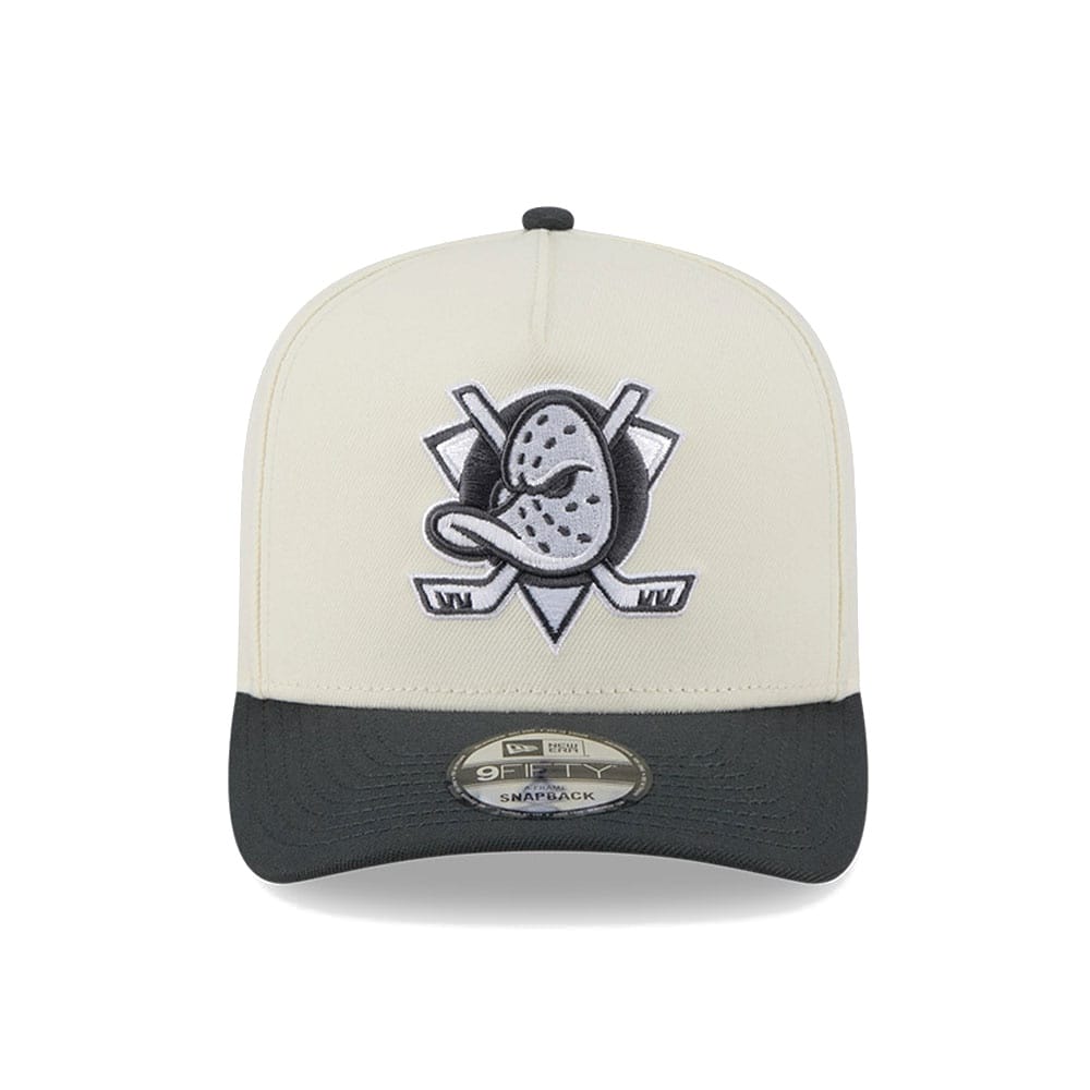 New Era 9FIFTY 3 Times A-Frame Pre-Curved Snapback Anaheim Ducks - Chrome / Steel