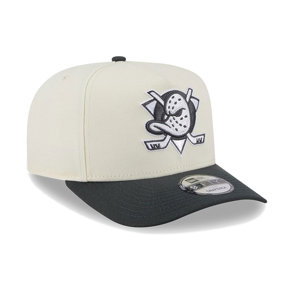 New Era 9FIFTY 3 Times A-Frame Pre-Curved Snapback Anaheim Ducks - Chrome / Steel