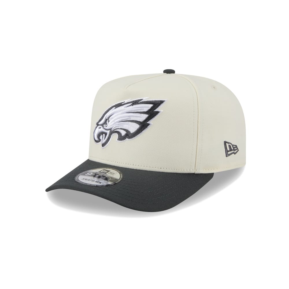 New Era 9FIFTY 3 Times A-Frame Pre-Curved Snapback Philadelphia Eagles - Chrome / Steel