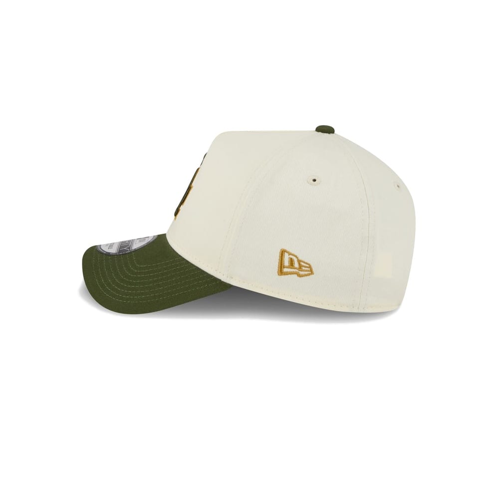 New Era 9FORTY 2 Tone A-Frame Metallic Snapback Los Angeles Dodgers - Off White / Rifle Green
