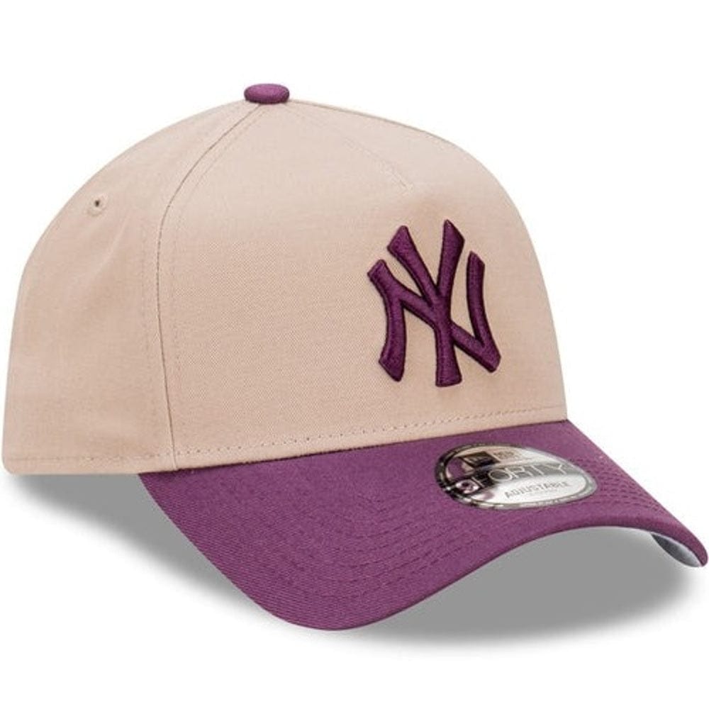 New Era 9FORTY 2 Tone A-Frame Snapback New York Yankees - Ash Brown / Damson