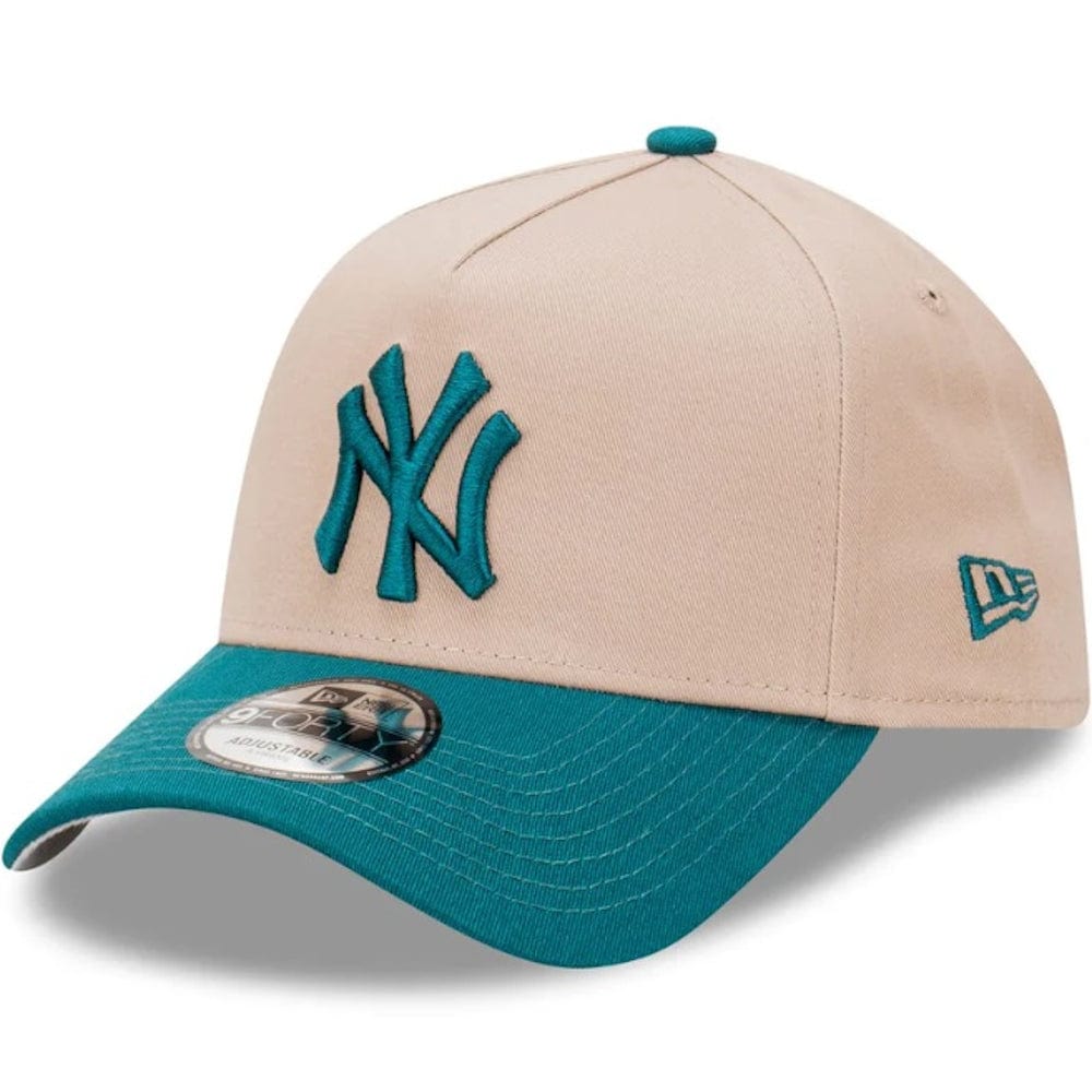 New Era 9FORTY 2 Tone A-Frame Snapback New York Yankees - Ash Brown / Midnight Green