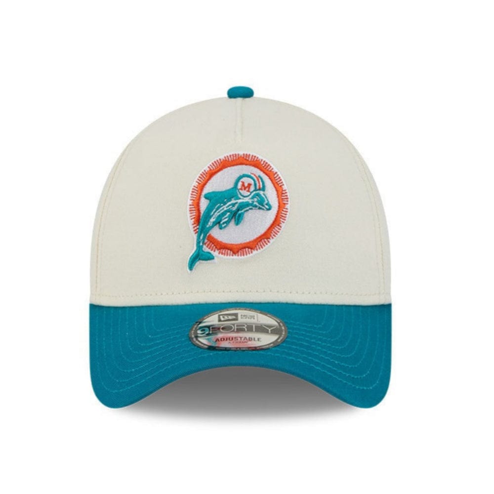 New Era 9FORTY 2 Tone A-Frame Superbowl Miami Dolphins - Chrome White