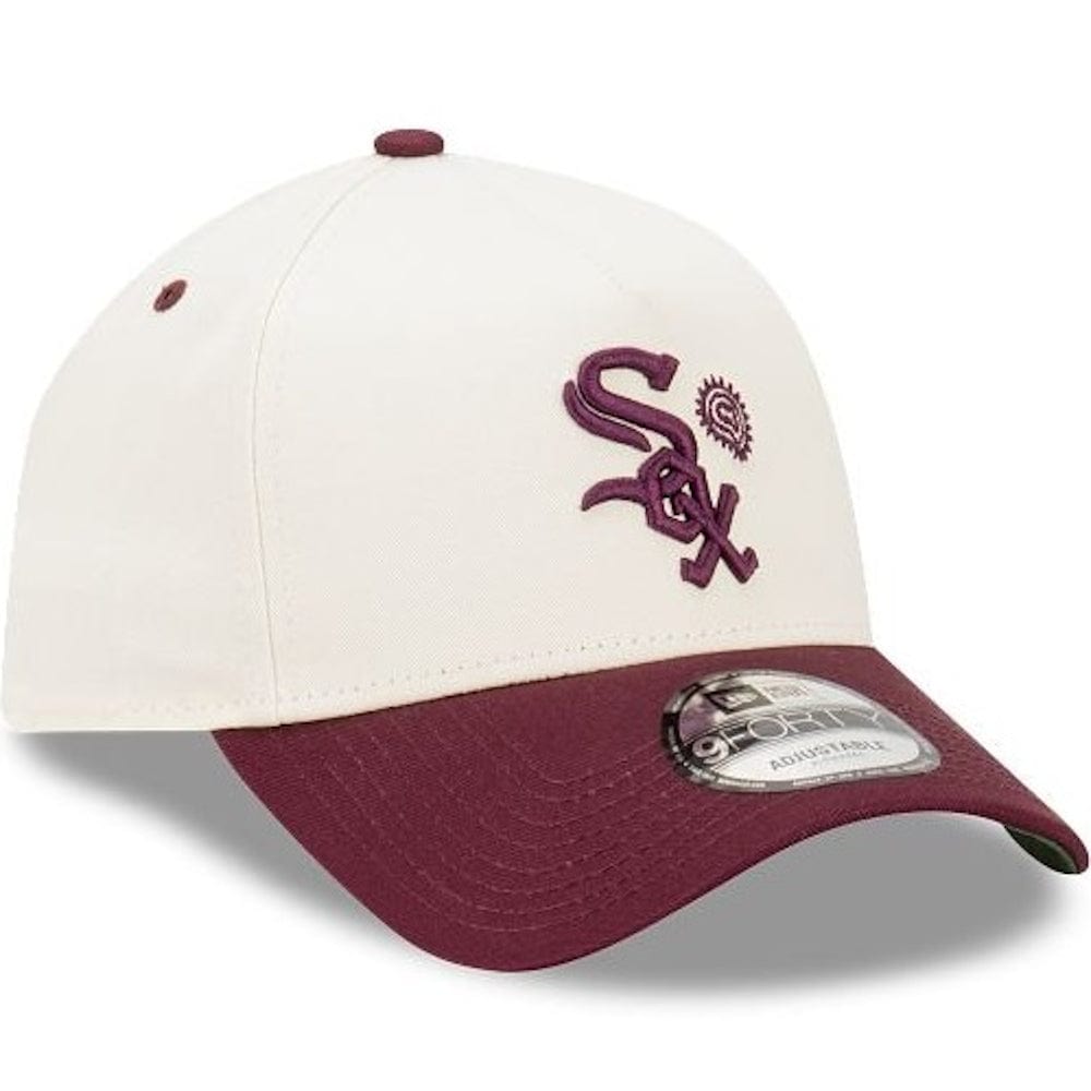 New Era 9FORTY 2-Tone Paisley A-Frame Snapback Chicago White Sox - Chrome White / Maroon