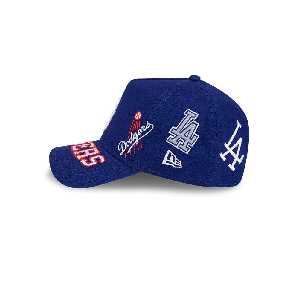 New Era 9Forty A-Frame MLB All Over Logos Los Angeles Dodgers - Royal Blue
