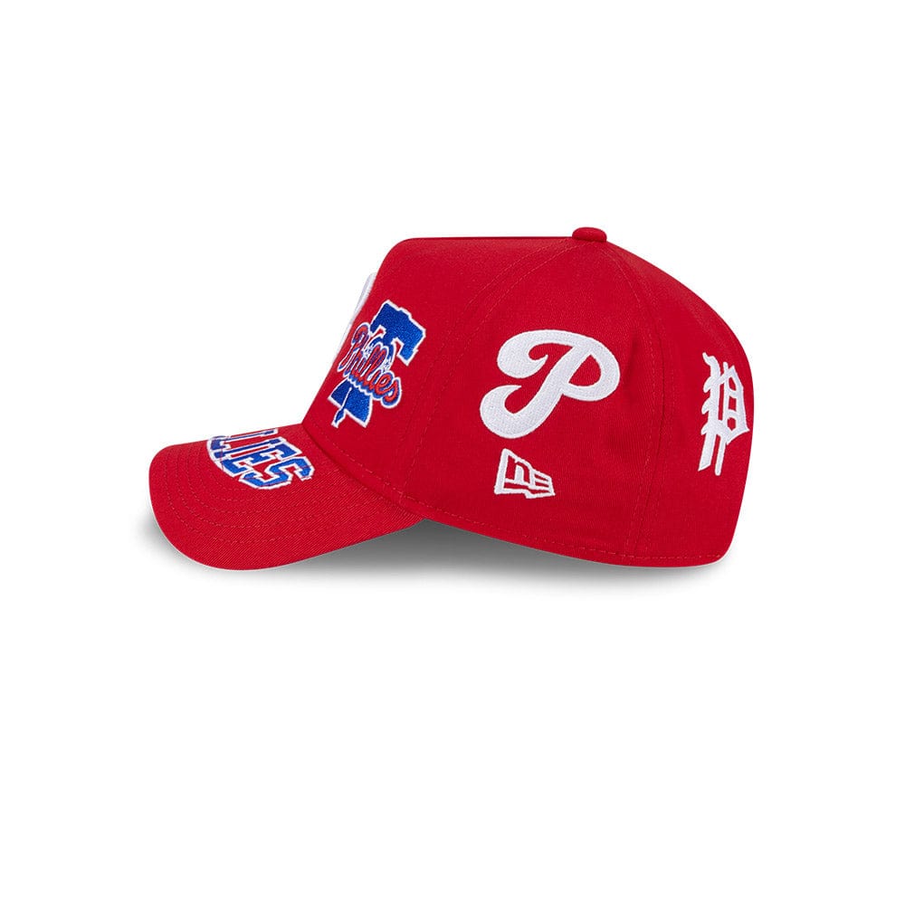 New Era 9Forty A-Frame MLB All Over Logos Philadelphia Phillies - Red