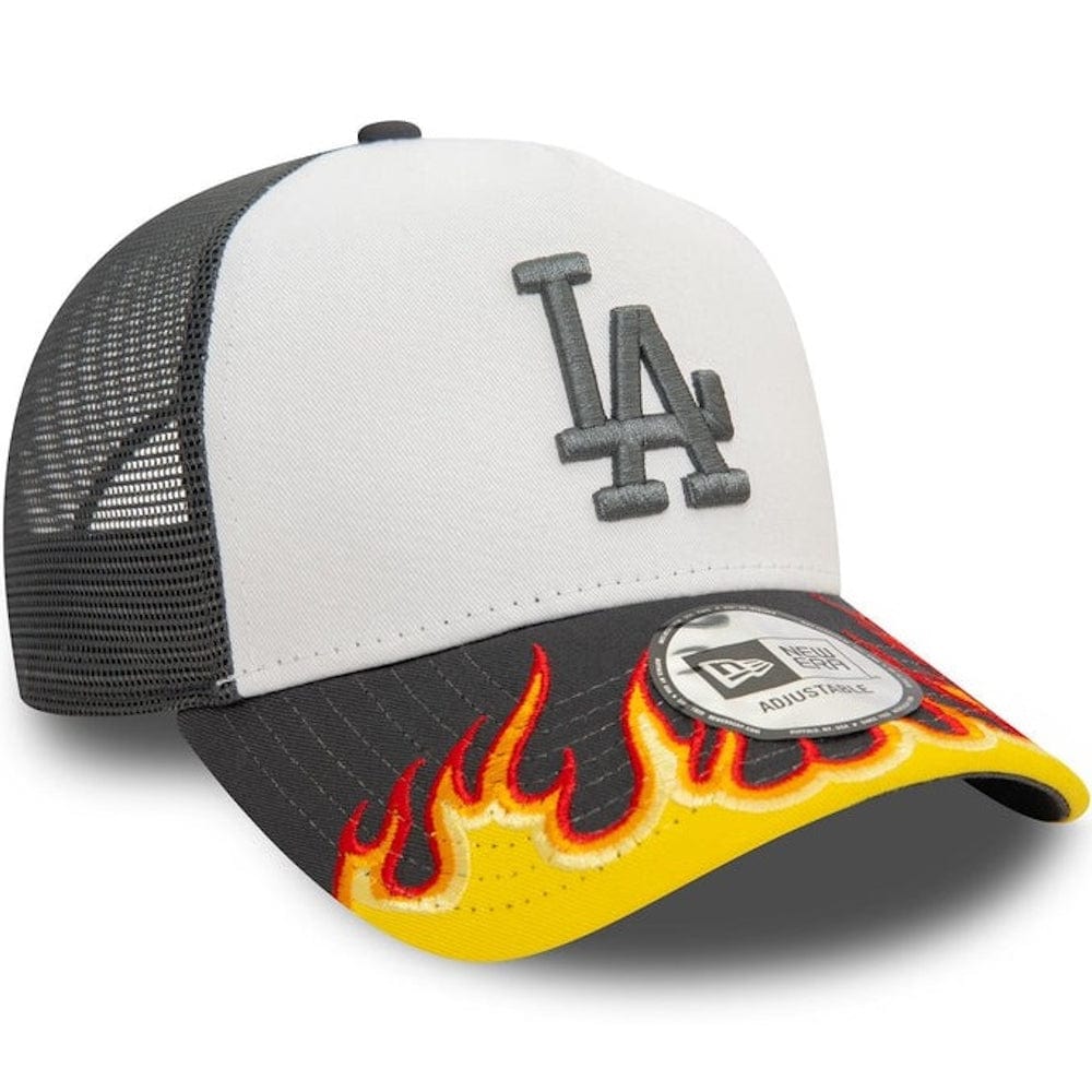 New Era 9FORTY Flame A-Frame Trucker Snapback Los Angeles Dodgers - Graphite