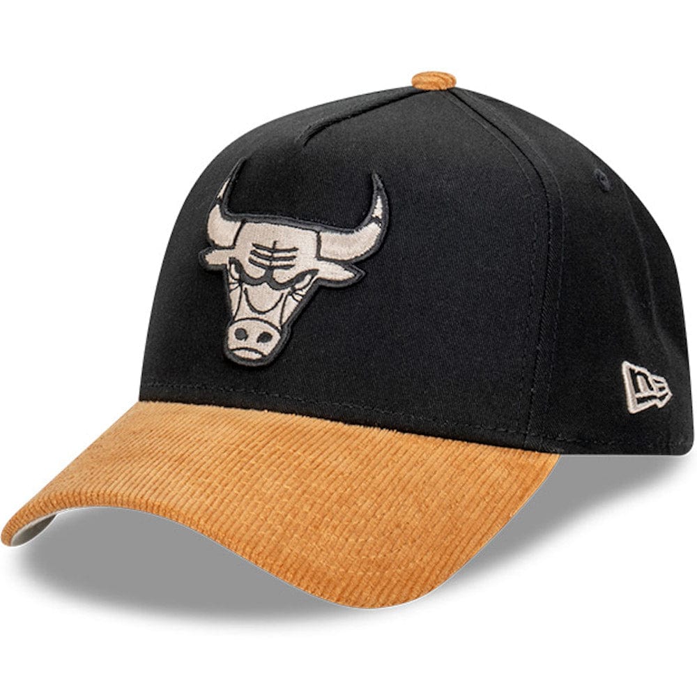 New Era 9FORTY Premium Cord Visor A-Frame Snapback Chicago Bulls - Black / Wheat