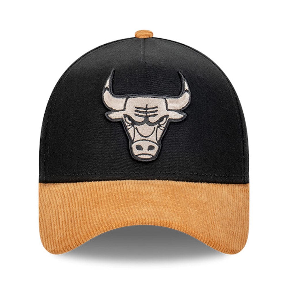 New Era 9FORTY Premium Cord Visor A-Frame Snapback Chicago Bulls - Black / Wheat