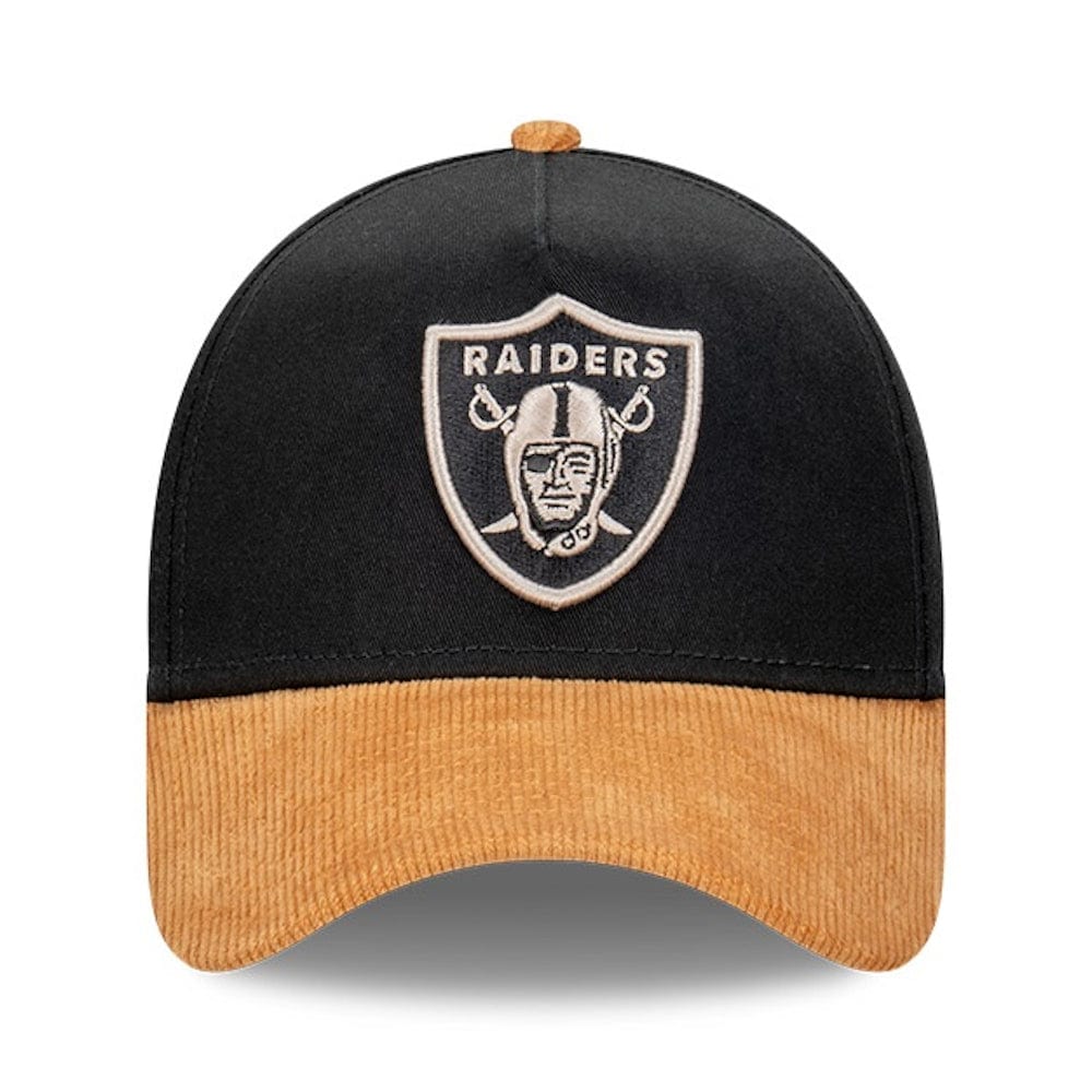 New Era 9FORTY Premium Cord Visor A-Frame Snapback Las Vegas Raiders - Black / Wheat