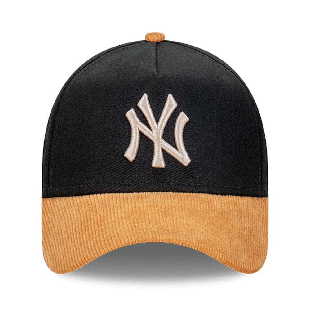 New Era 9FORTY Premium Cord Visor A-Frame Snapback New York Yankees - Black / Wheat