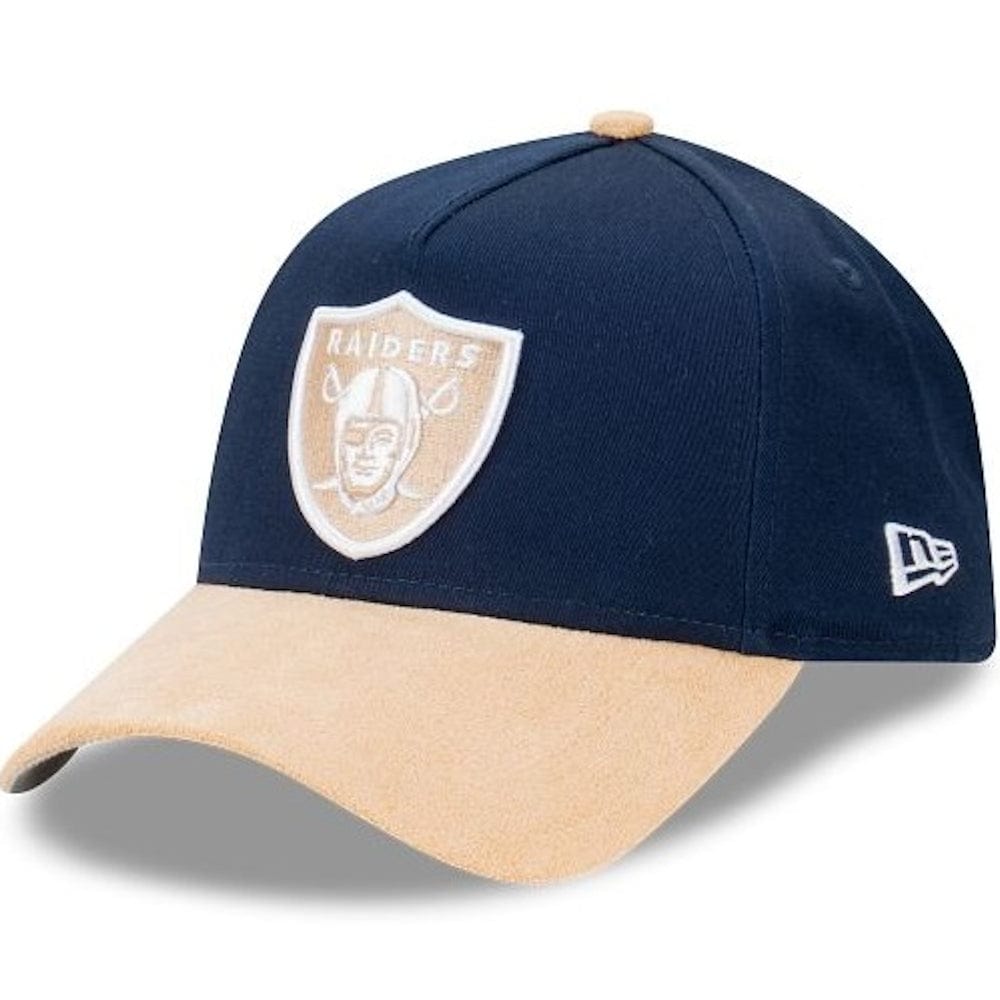 New Era 9FORTY Suede Brim A-Frame Snapback Las Vegas Raiders - Oceanside Blue / Oatmilk