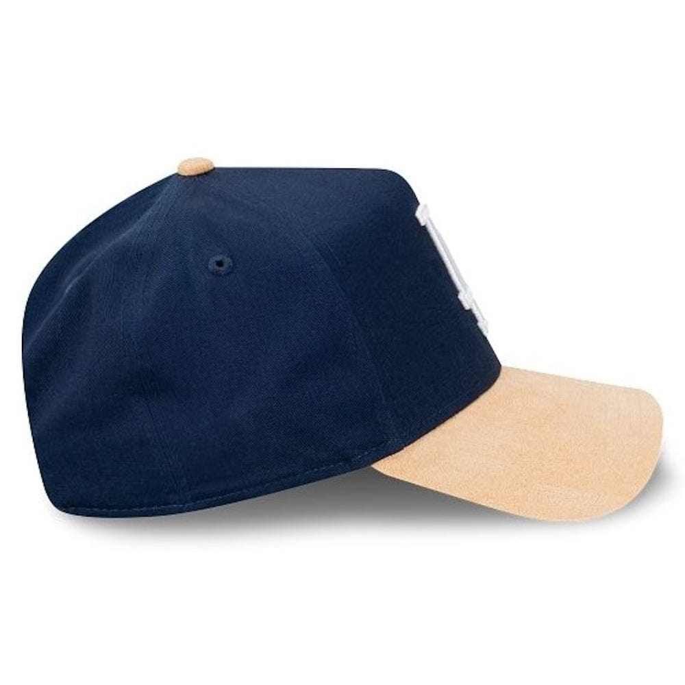 New Era 9FORTY Suede Brim A-Frame Snapback Los Angeles Dodgers - Oceanside Blue / Oatmilk