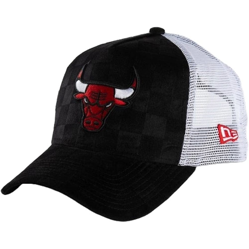 New Era 9FORTY Tonal Check E-Frame Trucker Snapback Chicago Bulls - Black