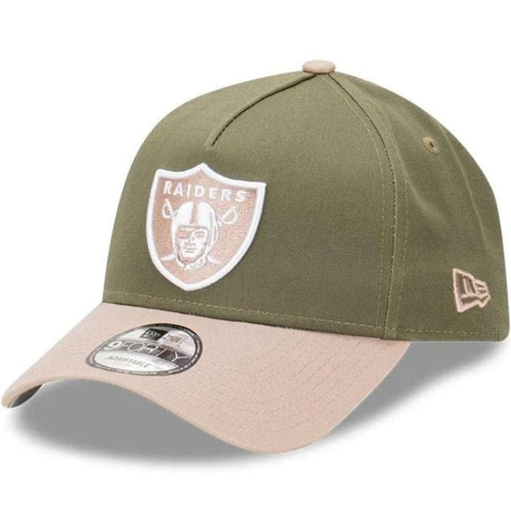 New Era 9FORTY Vintage Olive A-Frame Snapback Las Vegas Raiders - New Olive / Ash Brown