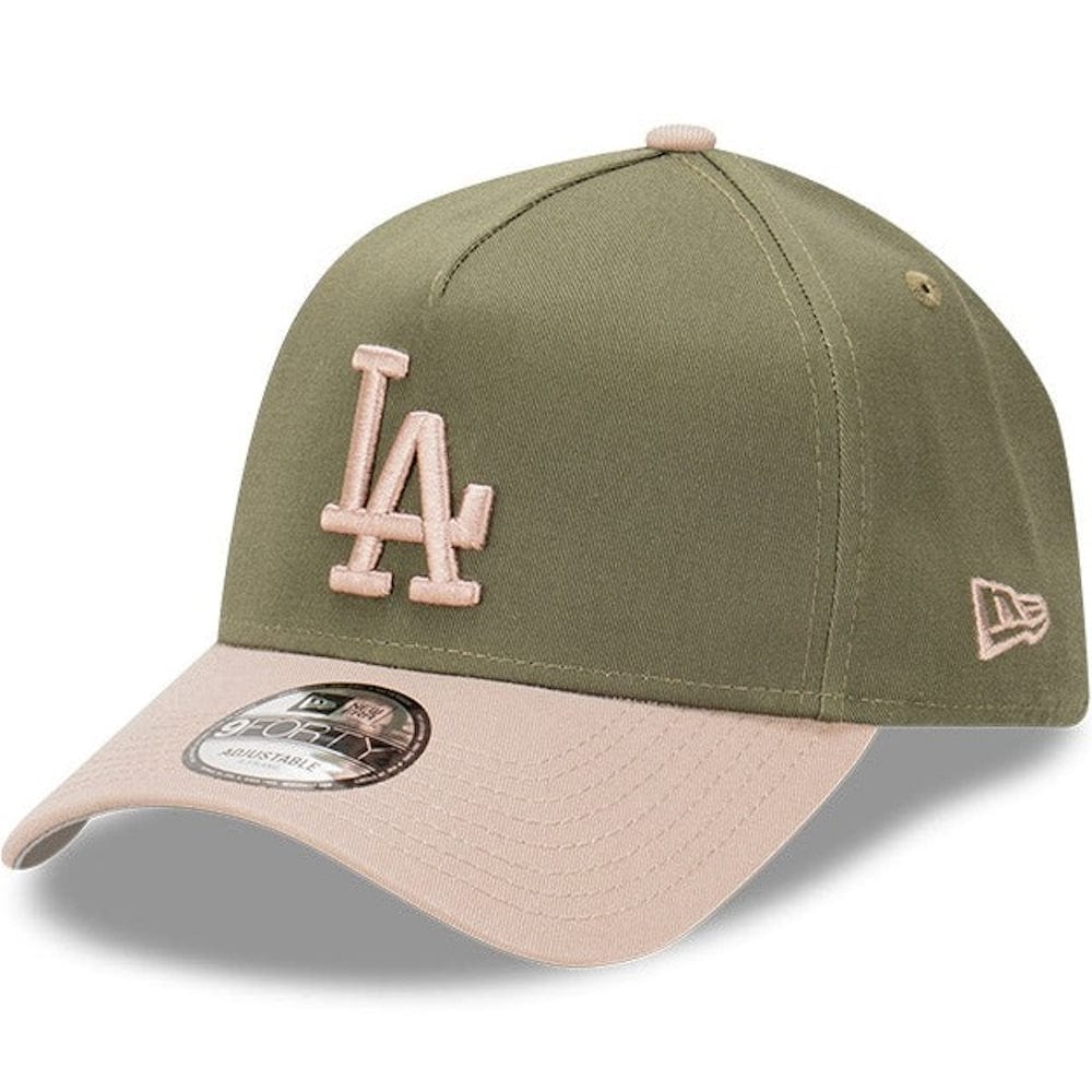 New Era 9FORTY Vintage Olive A-Frame Snapback Los Angeles Dodgers - New Olive / Ash Brown