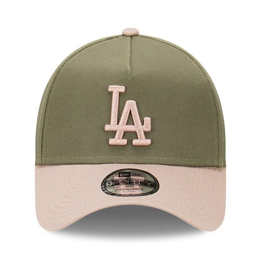 New Era 9FORTY Vintage Olive A-Frame Snapback Los Angeles Dodgers - New Olive / Ash Brown