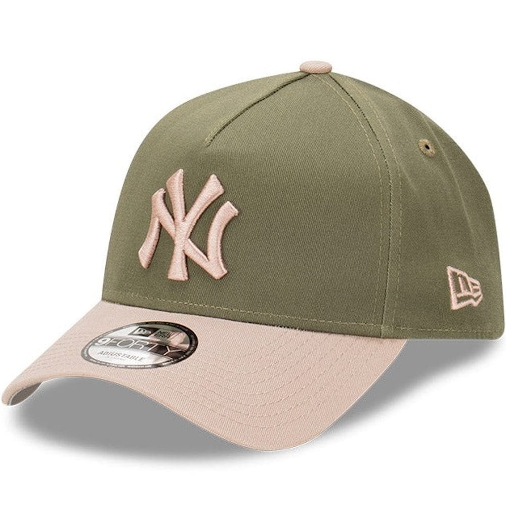 New Era 9FORTY Vintage Olive A-Frame Snapback New York Yankees - New Olive / Ash Brown