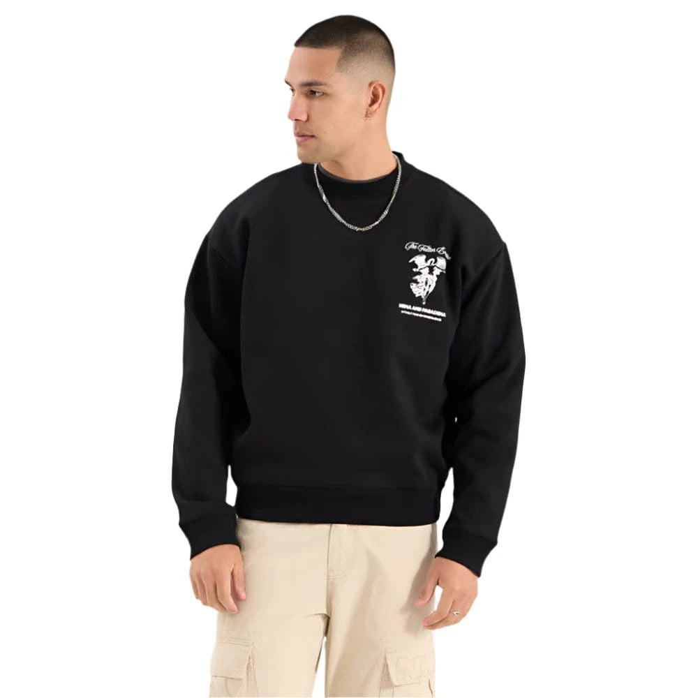 NXP Cattle Box Fit Sweater - Jet Black