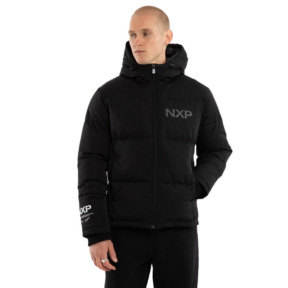 NXP Onus Hooded Puffer Jacket - Jet Black
