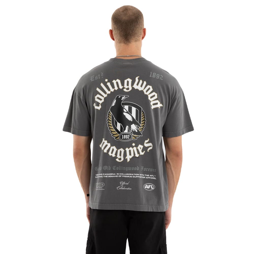 NXP X AFL Collingwood Off-Season Tee - Pigment Charcoal