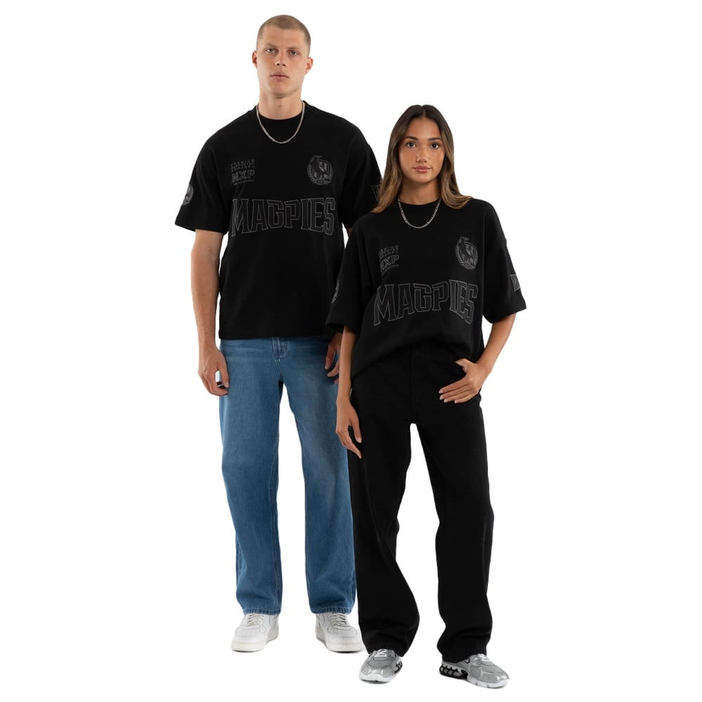 NXP X AFL Collingwood Perform Loopback Tee - Jet Black
