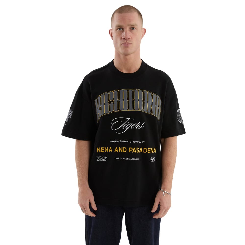 NXP X AFL Richmond Game-On Loopbk Tee - Jet Black
