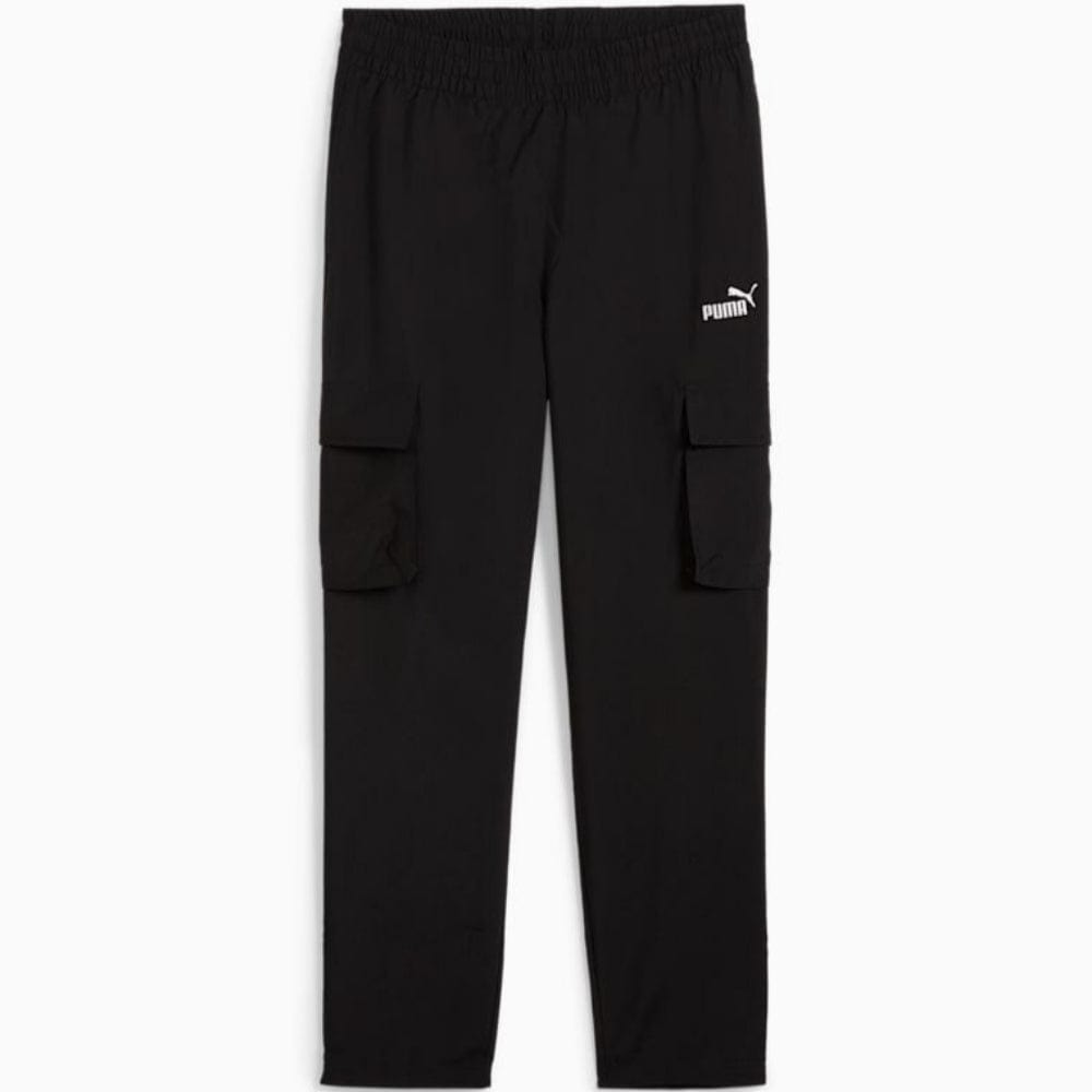 PUMA Women's ESSENTIALS No. 1 Logo Woven Cargo Pants - Black