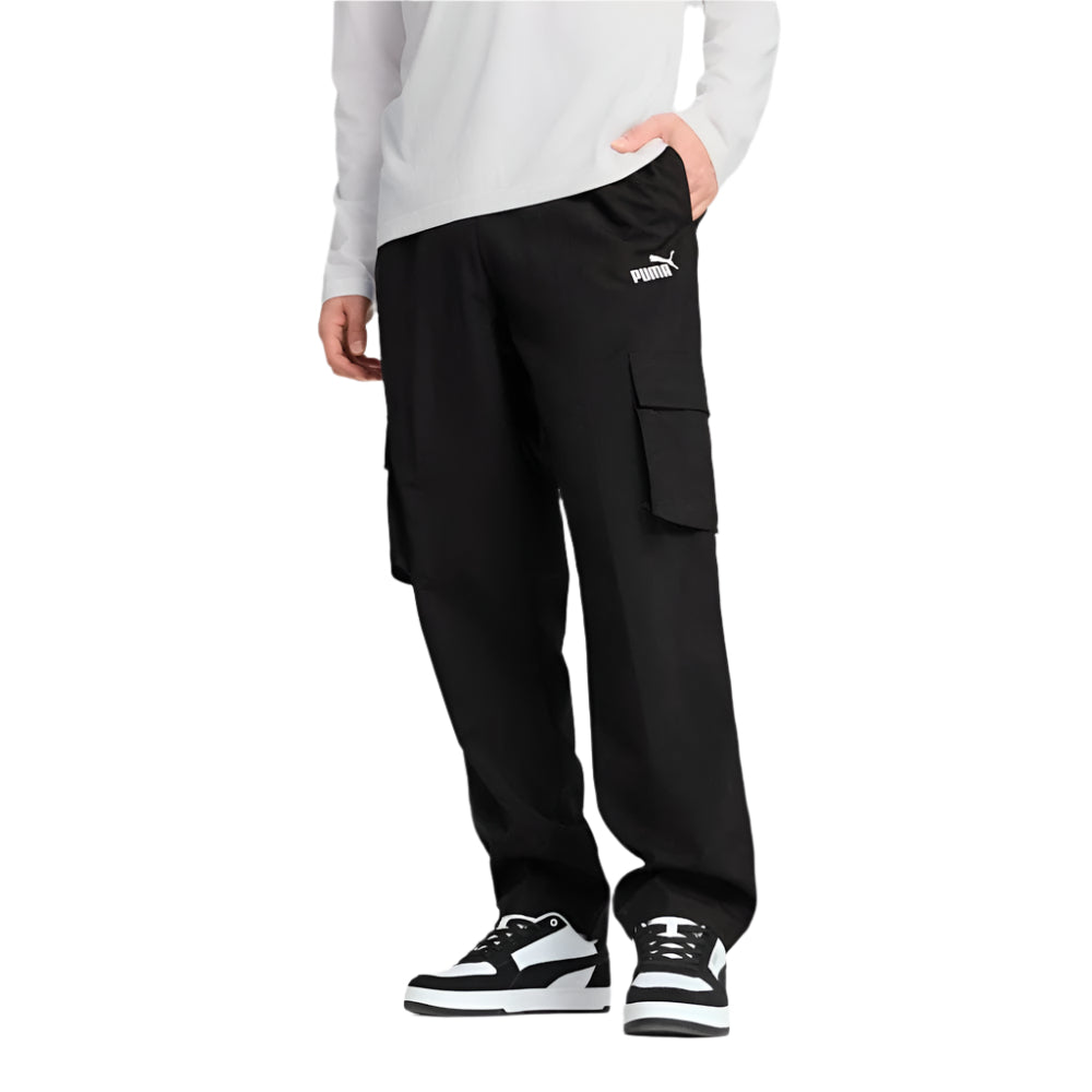 PUMA Essentials No. 1 Logo Men's Woven Cargo Pants - Black