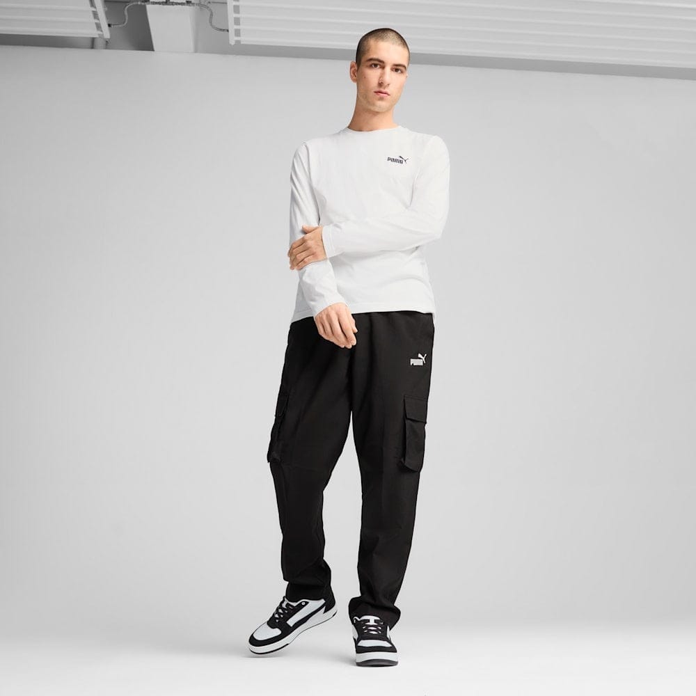 PUMA Essentials No. 1 Logo Men's Woven Cargo Pants - Black