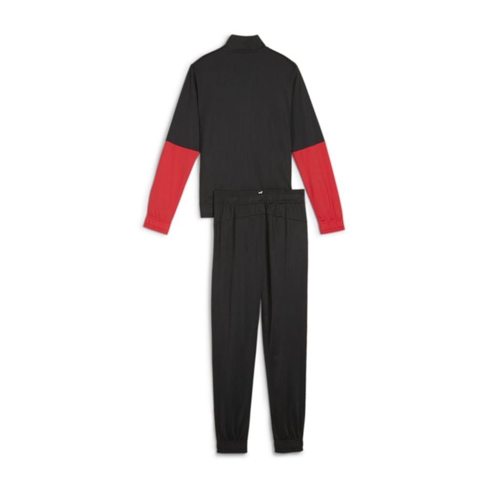 PUMA Kids Colourblock Poly Suit - Black / Red