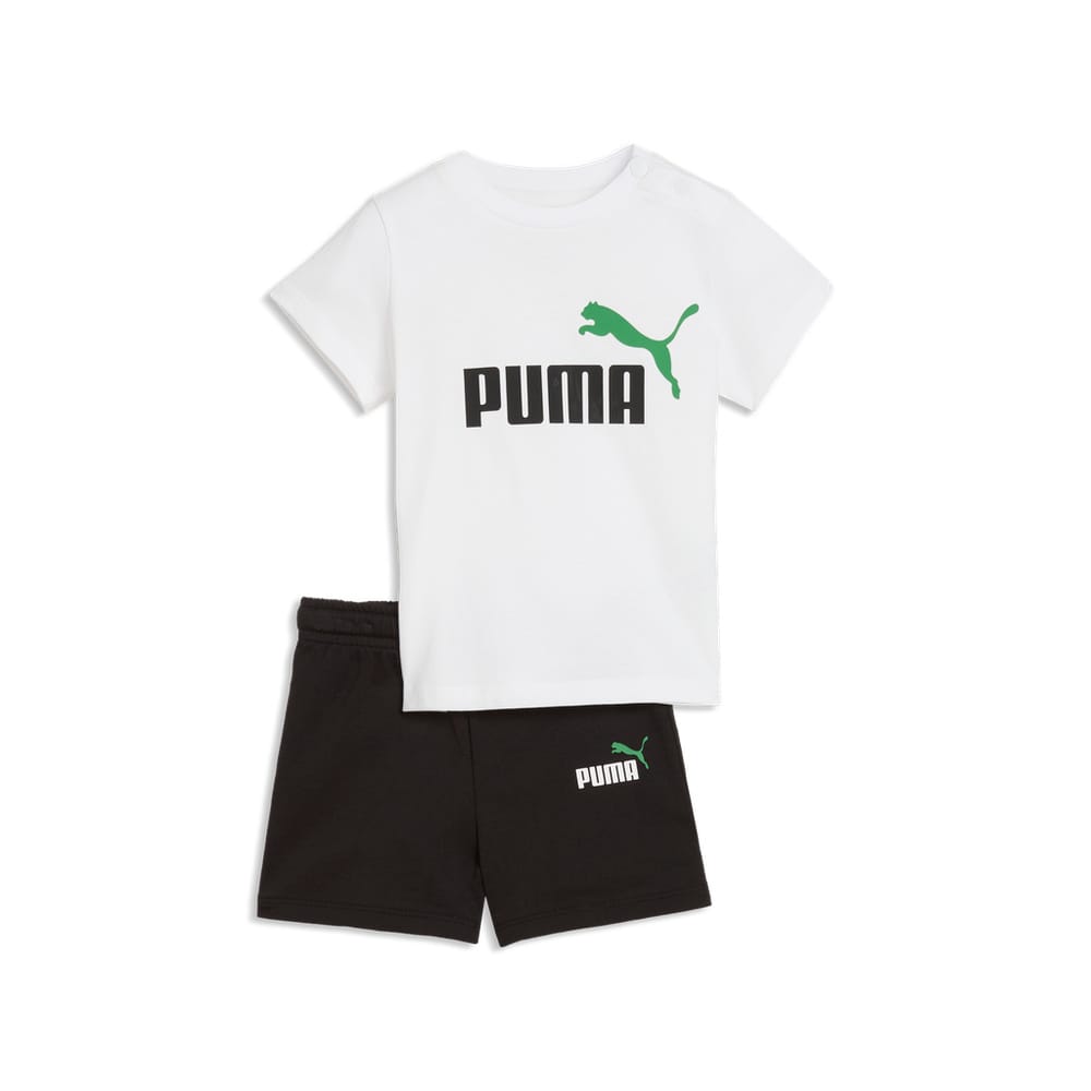 PUMA Minicats Essentials Tee and Shorts Set Infants - White / Black