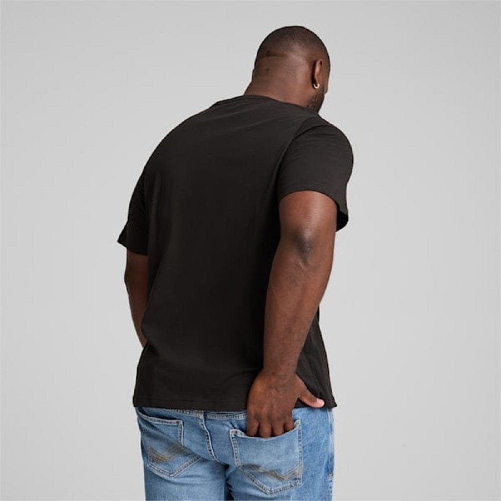 PUMA Essentials 2 Colour Logo Tee - Black / Red Mazing