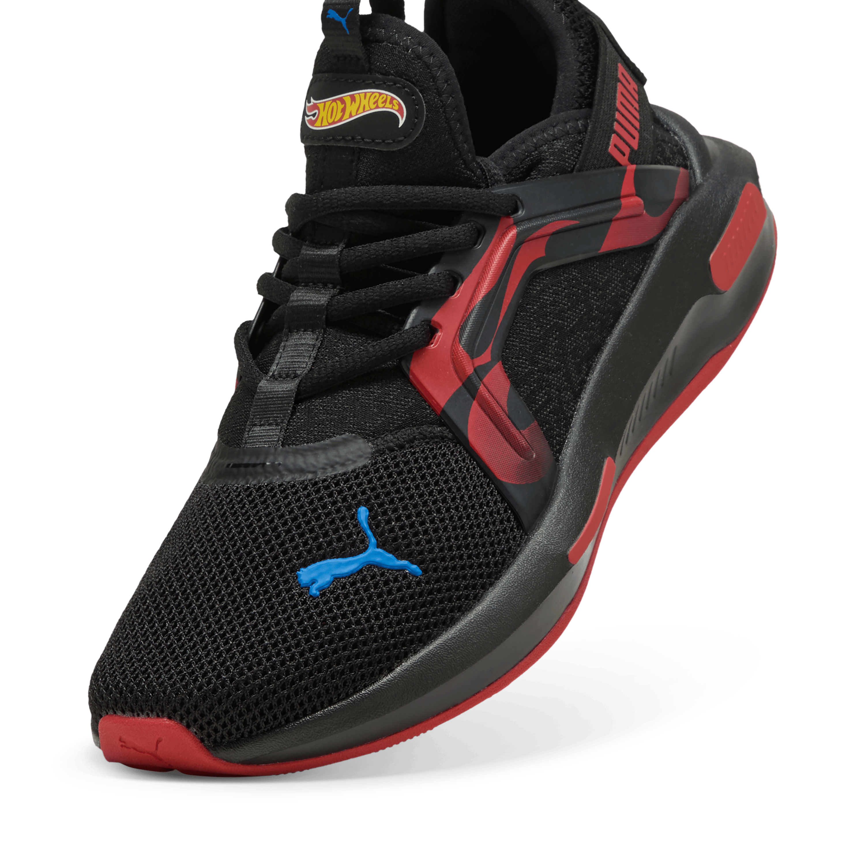 Puma Kids Softride Enzo 5 Hot Wheels - Black / Red