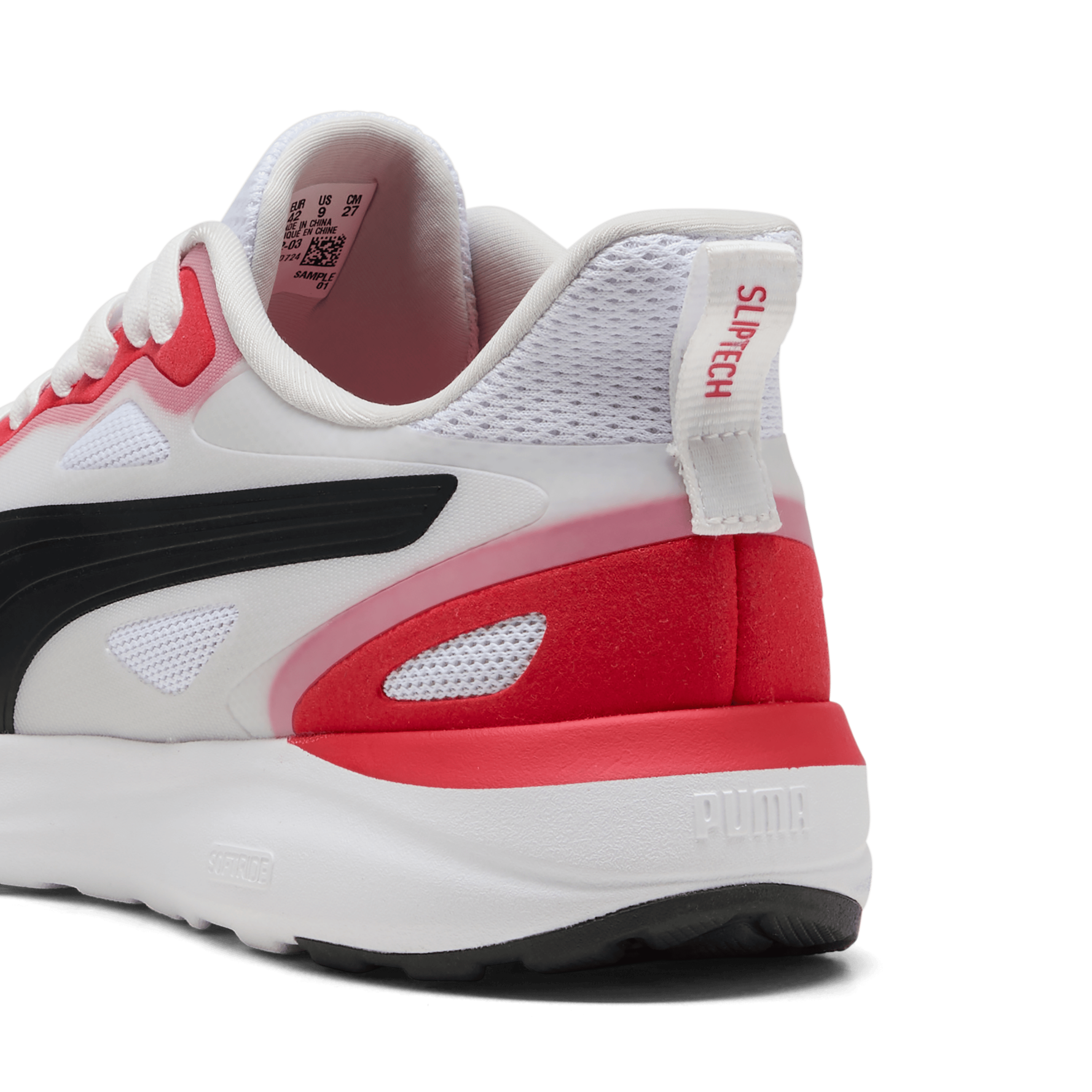 PUMA Softride Cosmic Street Sliptech - White / Black / All Time Red