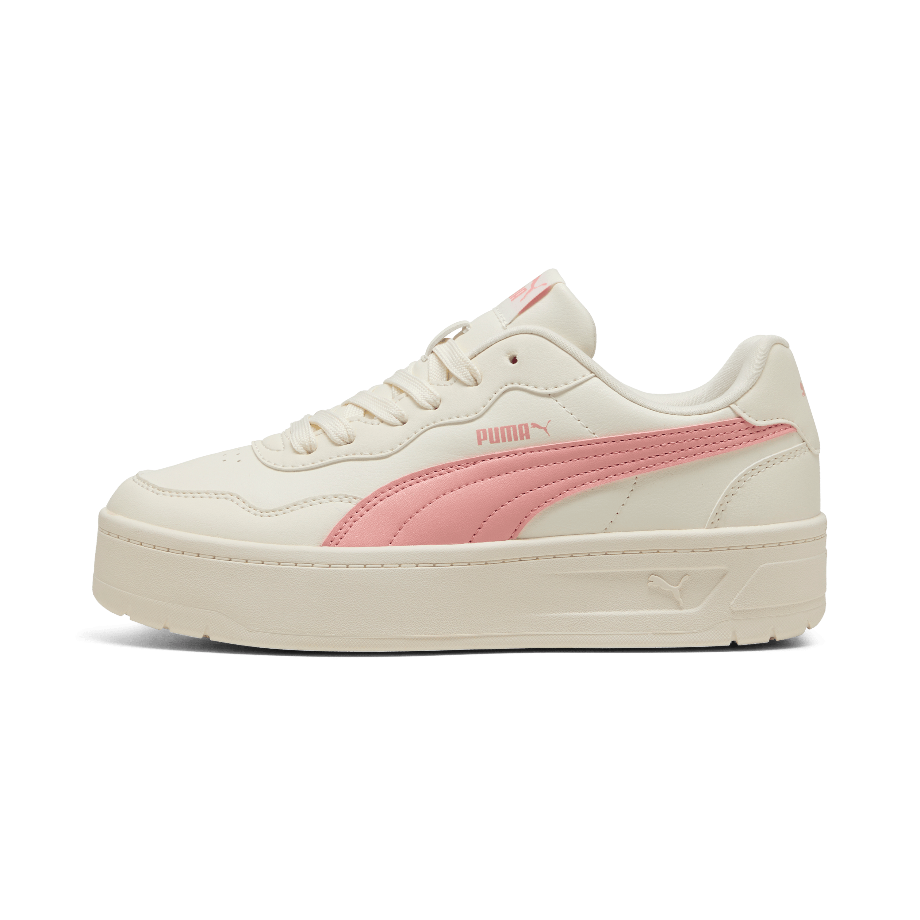 PUMA Womens Court Lally Skye - Frosted Ivory / Pink