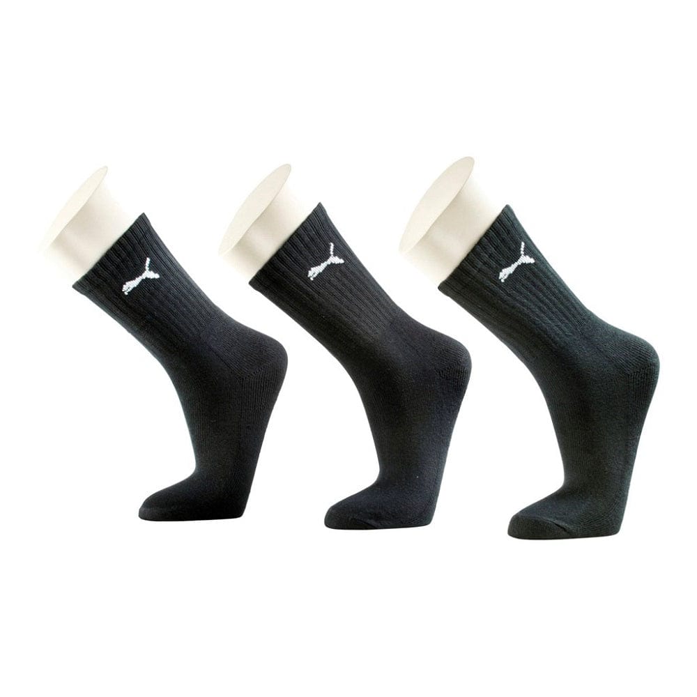 PUMA Regular Crew Socks 3 Pack - Black