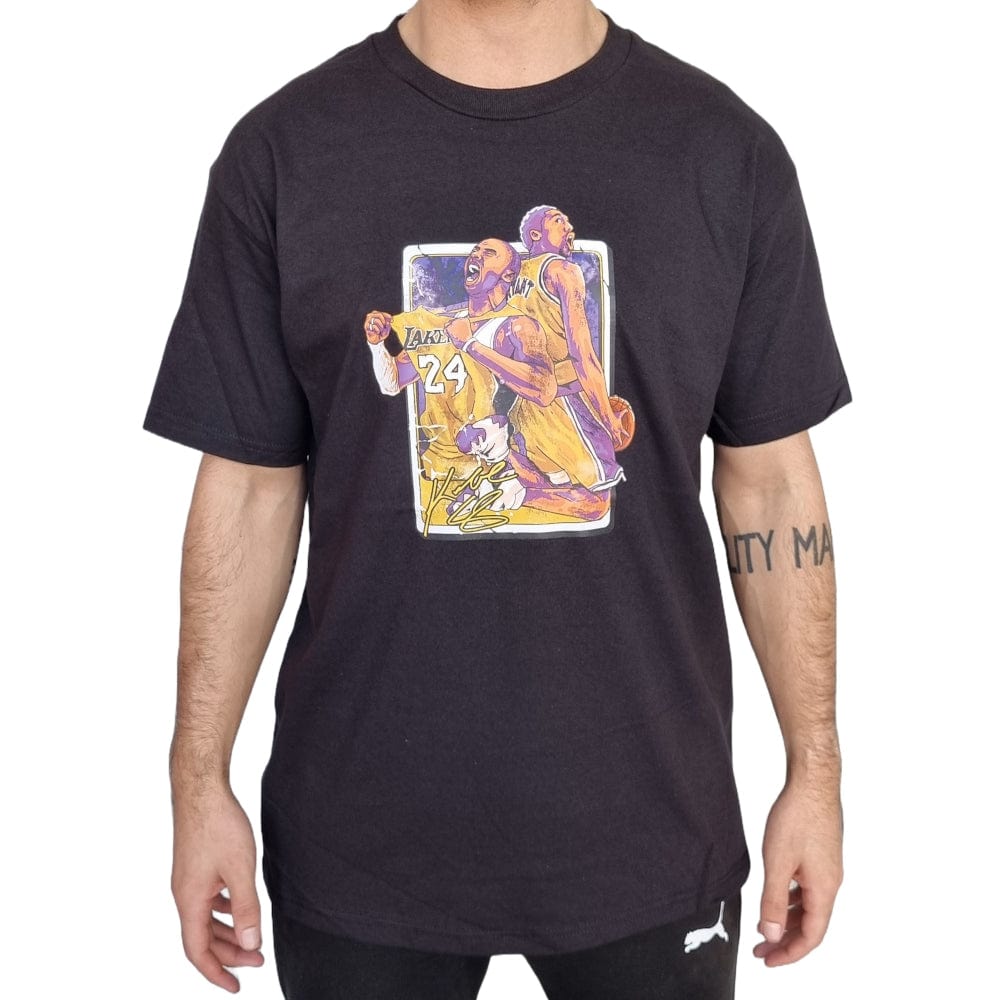 Retro Kings Kobe Watercolour Stacked Tee - Black