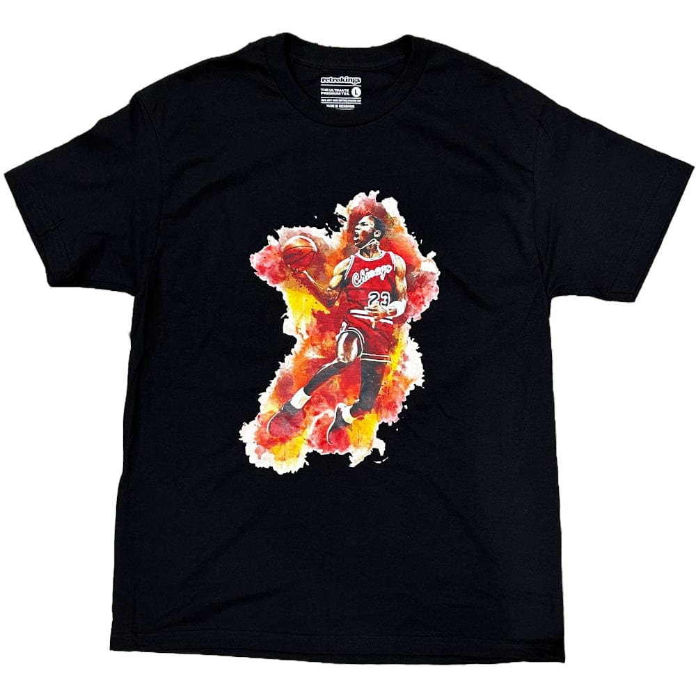 Retro Kings MJ Watercolour Tee - Black