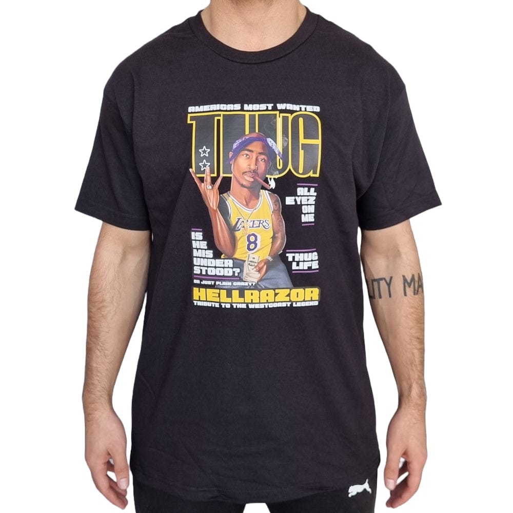 Retro Kings Tupac Toon Tee - Black