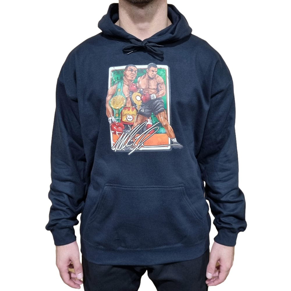Retro Kings Tyson Watercolour Stacked Hoodie - Black