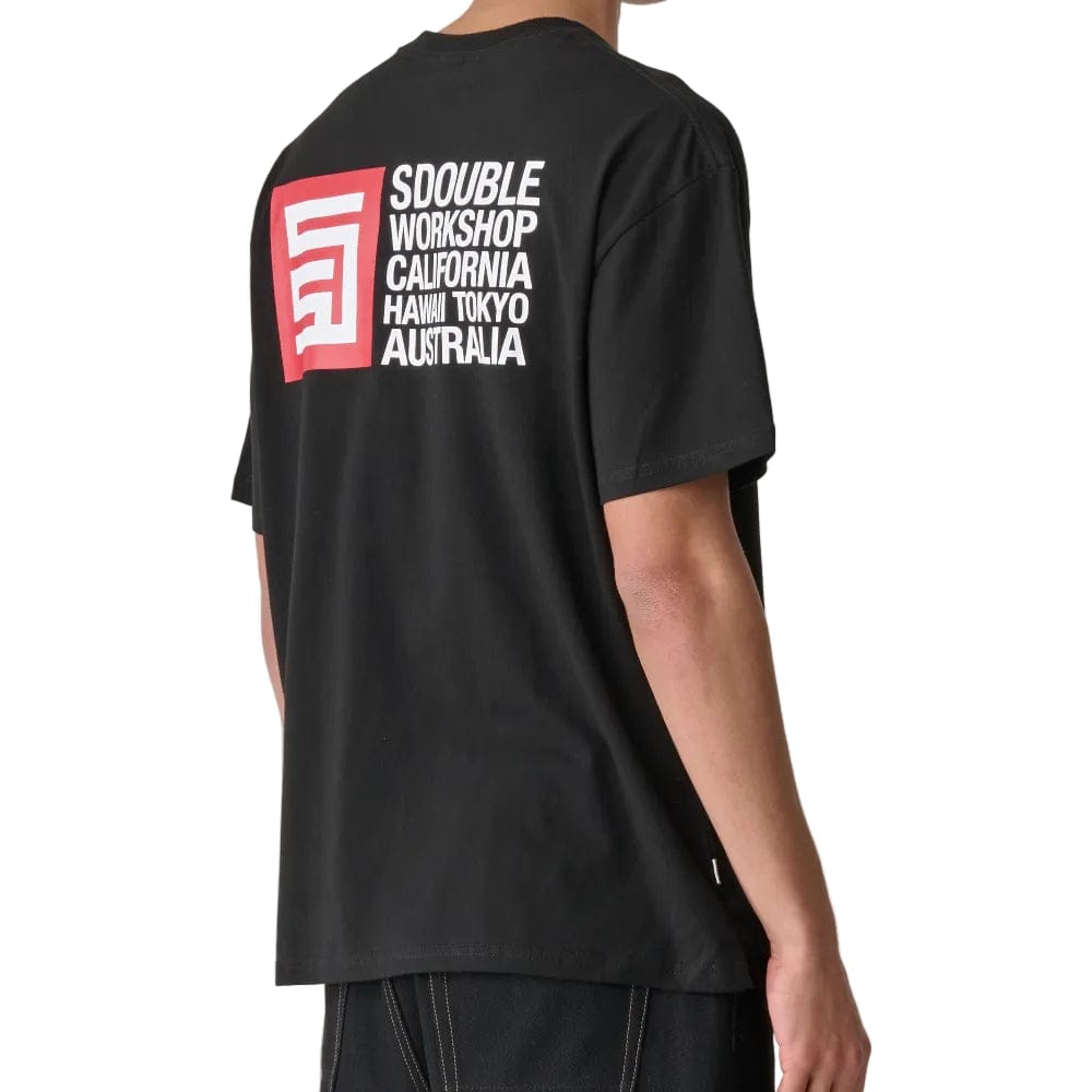 S / DOUBLE City Cube SS Tee - Black