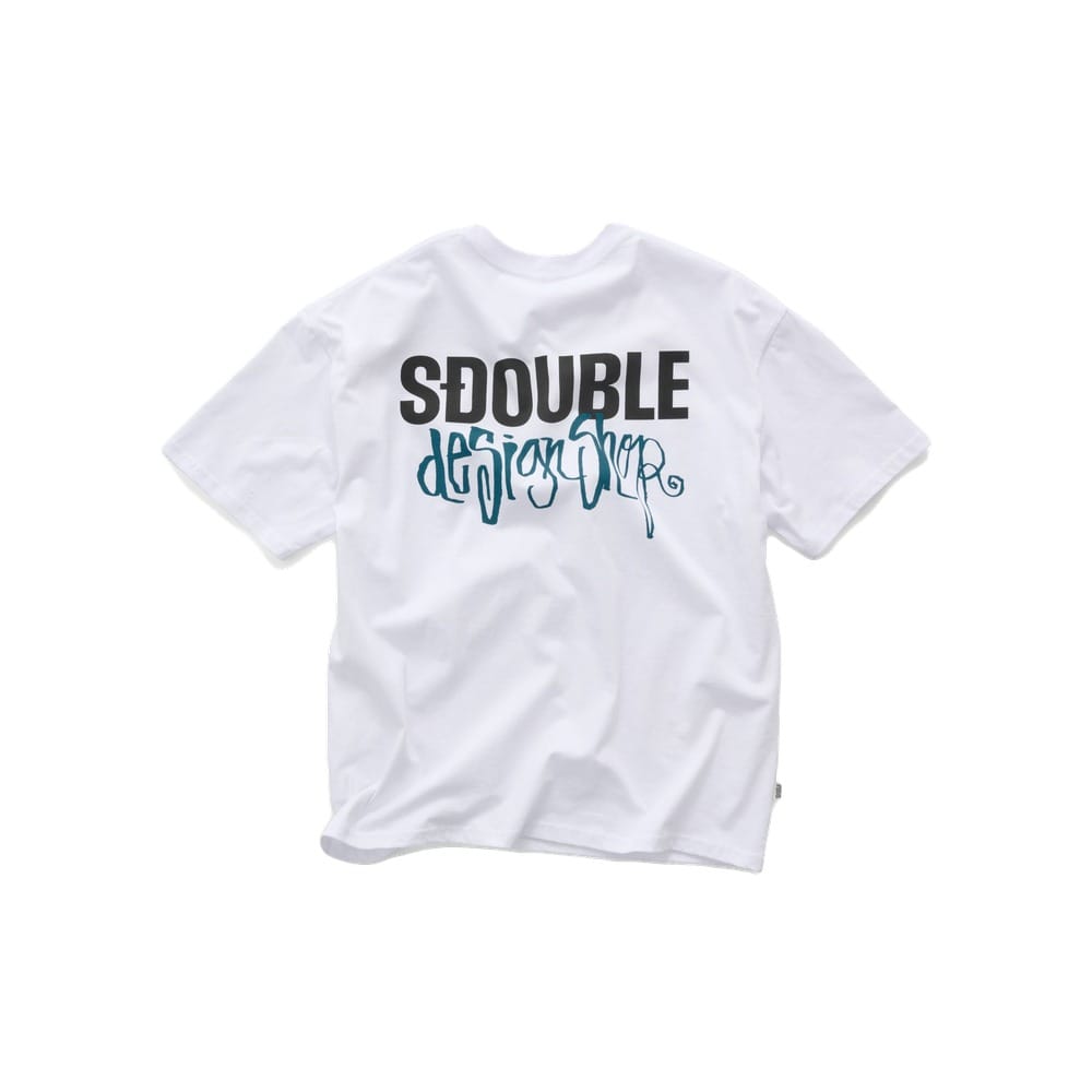S / DOUBLE Funky Design Shop SS Tee - White