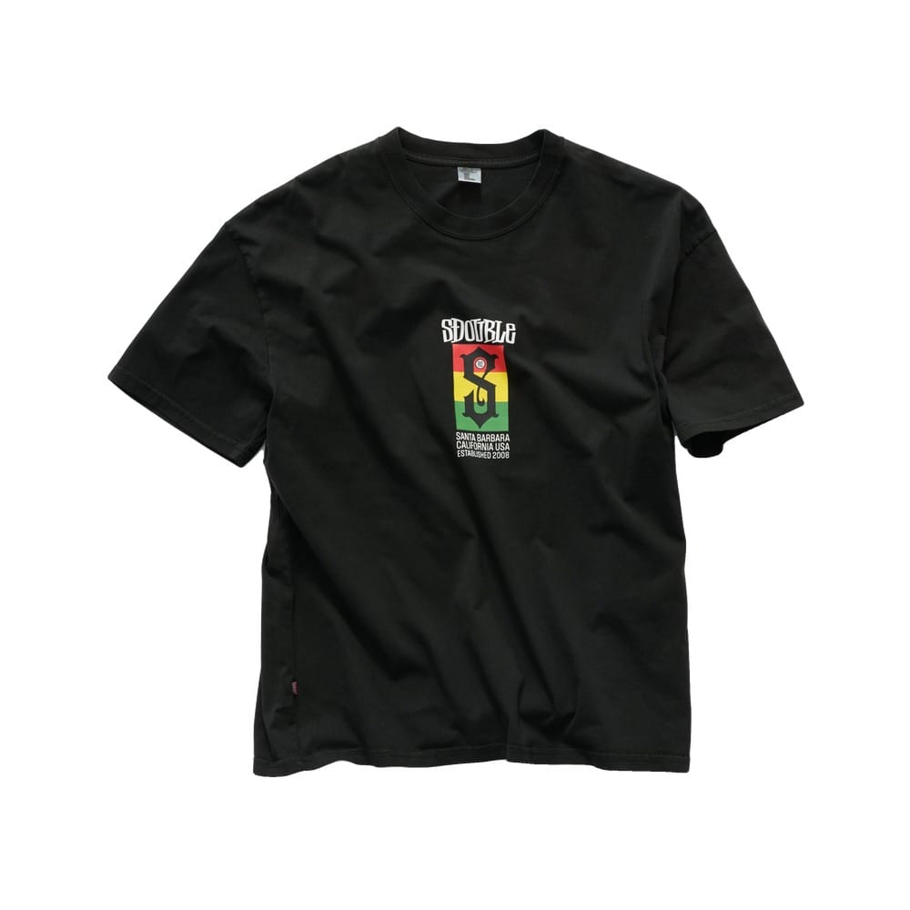 S / DOUBLE Roots Flag Tee - Pigment Black