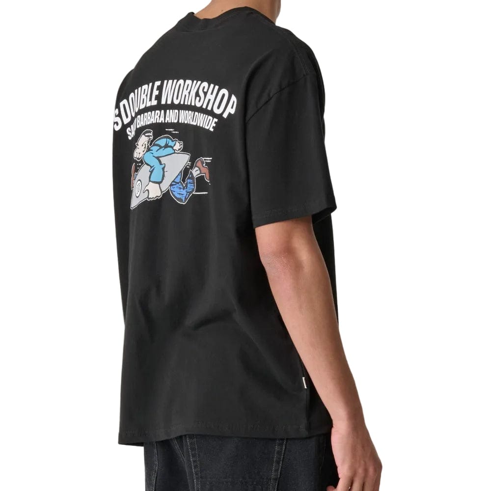 S / DOUBLE Running Man SS Tee - Black