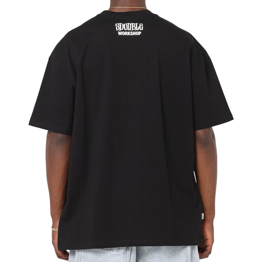 S / DOUBLE Small Stock SS Tee - Black