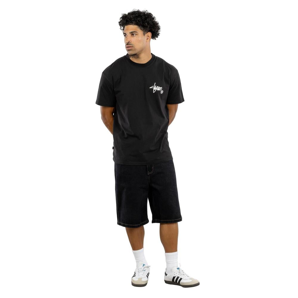 S / DOUBLE This Thing Dot Tee - Washed Black